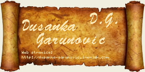 Dušanka Garunović vizit kartica